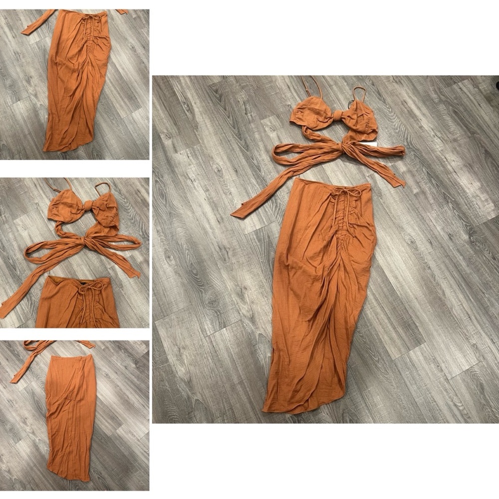 Vici Crop top and Skirt Set